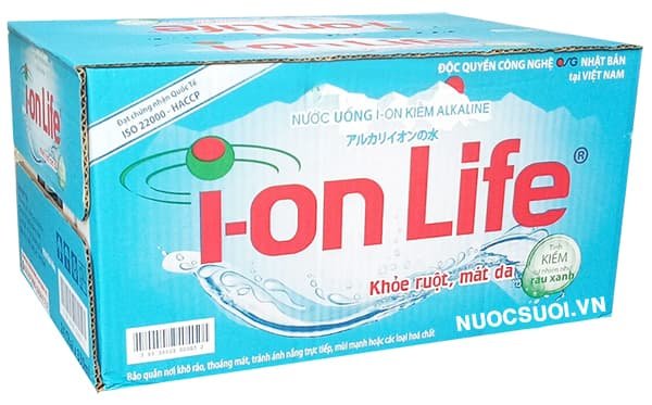 Thùng 24 Chai Nước ion Life 330ml