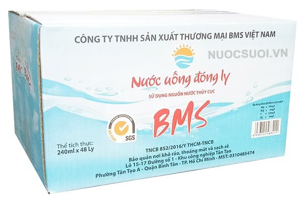 Thùng 48 Ly Nước Uống Đóng Ly BMS 240ml