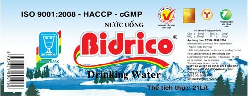 Nhãn nước Bidrico cũ Nhãn nước Bidrico cũ